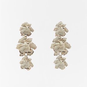 Zara ivory enamel clip on earrings